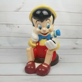 Walt Disney Treasure Craft Pinocchio And Jiminy Cricket Cookie Jar Retired