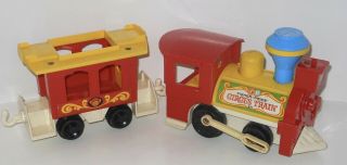 Vintage Fisher Price Play Family Circus Train 991 2