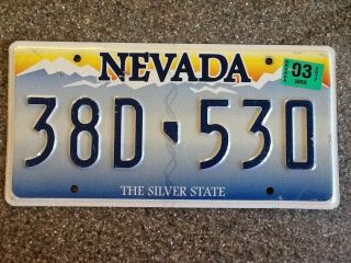 2010 Nevada Auto License Plate 38d 530