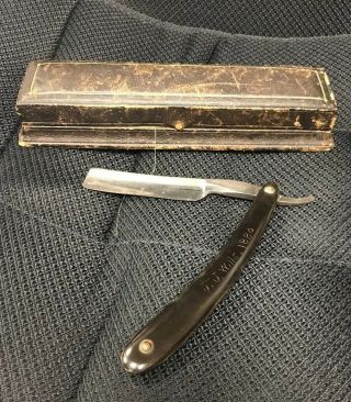 Vintage J.  R.  Torrey Co Straight Razor With Instructions 1800’s?
