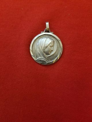 Antiques Catholic Gorgious Medal Of The Virgin Mary Signed By Contaux.  Franch