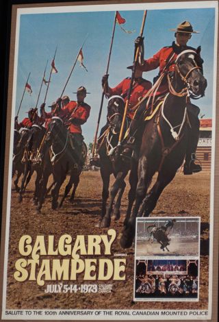 Rodeo Poster - 1973 Calgary Stampede Rodeo - - Canada - - Prca A