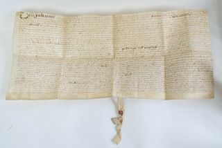 Antique 17th Century Indenture Document On Vellum - Dated 1668 - Charles Ii