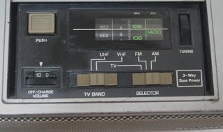vintage 1981 Panasonic TR - 505OP Portable TV / AM,  FM Radio JAPAN Great 3