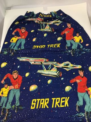 Star Trek Vintage Curtains 4 Panels Kirk Spock Mccoy Enterprise
