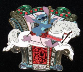 Stitch Carousel Horse World Of Disney Le 125 Disneystore.  Com Pin Oversized Lilo