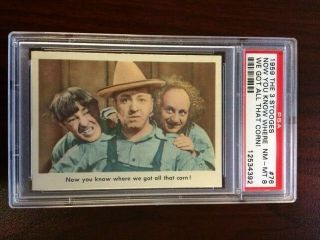 1959 The 3 Stooges 76 Now You Know Where We Got All That Corn Psa 8 " Look "