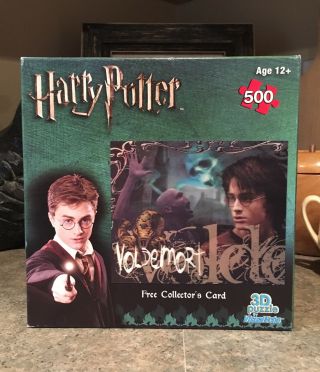 Harry Potter 500 Piece 3d Puzzle W/ Voldemort Collector 