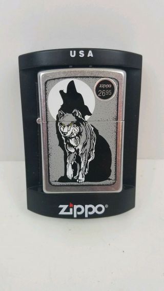 Grey Wolf Zippo Windproof Lighter Made In The U.  S.  A