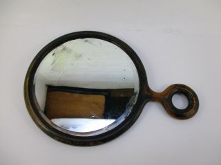 Vintage 1920 ' s Wooden Hand / Dressing Table Mirror. 5