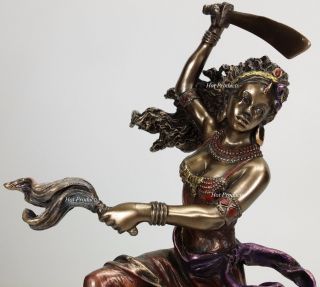 Orisha Oya Goddess Of Wind W Sword Yoruba African Statue Sculpture Bronze Color
