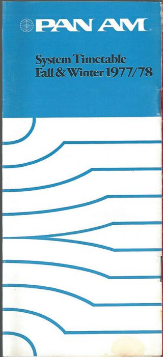 Pan Am System Timetable 10/30/77 [9051]