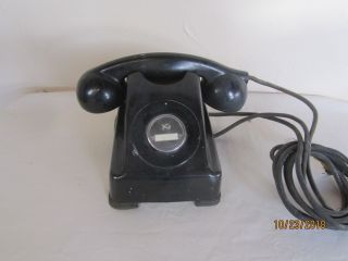 Vintage Kellogg 1000 Series Red Line Black Bakelite Non - Dial Telephone -