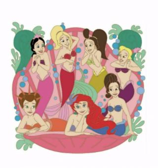 D23 Expo 2019 Disney Little Mermaid Ariel & Sisters Jumbo Pin Le 300 Pre - Order