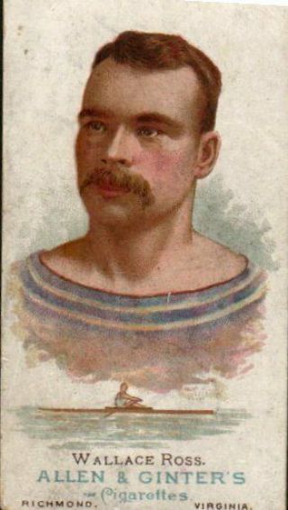 1888 Rowing Worlds Champion William Ross Tobacco Card Allen & Ginter