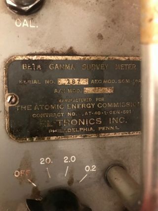 Vintage Geiger Counter Atomic Energy Commission