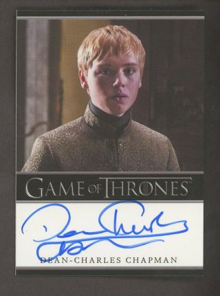 2015 Rittenhouse Hbo Game Of Thrones Got Dean - Charles Chapman As Tommen Auto