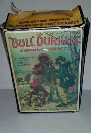 Antique Bull Durham Countertop Advertising Box