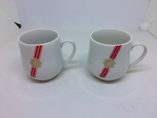2 Vintage Twa Coffee Mugs/cups Japan 44 - 1695 Michalid & 44 - 1695 Racket