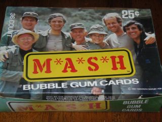 Rare 1982 Donruss Mash Full Wax Box 36 Packs Tv Show Bubble Gum Cards