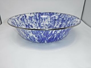 Golden Rabbit Enamelware Cobalt Blue Swirl 15 " Bowl/basin