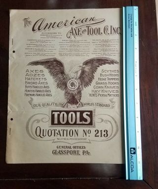1007 American Axe And Tool Co Inc.  Tool Quotation No 213