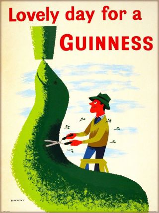 Guinness Beer Seal Ireland Great Britain Vintage Travel Art Poster Print