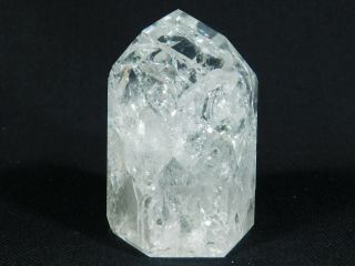A Big Very Translucent Polished Fire And Ice Quartz Crystal Brazil 264gr E