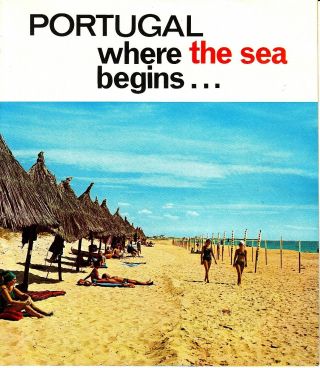 Portugal Where The Sea Begins.  Vintage Travel Tourism Booklet