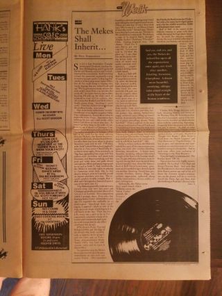 MEKONS home and garden CLEVELAND EDITION 11/30/89 alternative newspaper 2