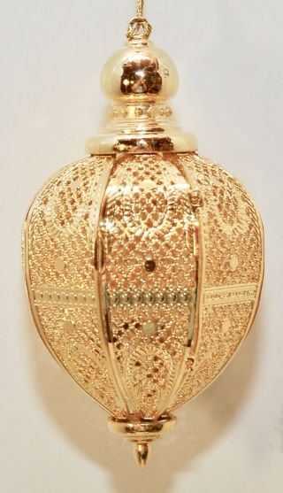 " Elegant Egg " Baldwin Ornament 24kt Gold Finished Brass 7132.  010