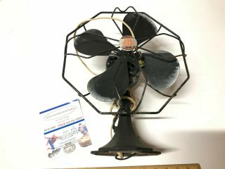 Vintage Ge Black Trade Wind Art Deco Electric Fan 8 Inch Great