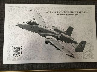 81st Tactical Fighter Wing A - 10 Raf Bentwaters/woodbridge Aviation Plaque