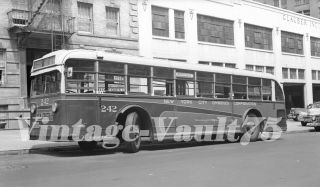 Negative Bus 242 York City Omnibus Manhattan 1948 Yellow Coach