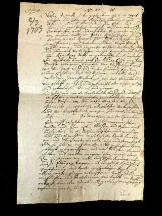 Antique Manuscript Document 1703