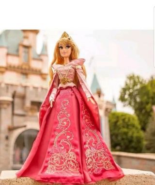 Disney Store Sleeping Beauty Limited Edition Aurora Pink Dress 17 " Doll Le 5,  000