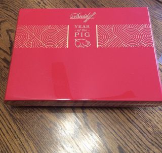 Cigar Box Davidoff Year Of The Pig Empty Limited Edition Wood Storage Stash Box