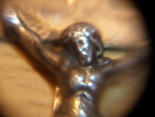 Vintage 1944 Crucifix Pendant Sterling Silver Signed Sf M.  Toomey