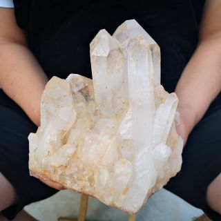 6.  93lb Natural Clear White Quartz Crystal Cluster Quartz Crystal Healing Q367