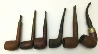 6 X Vintage Smoking Pipes Bassett Helston Dr Plumb Petersons Imperial Chacom Etc