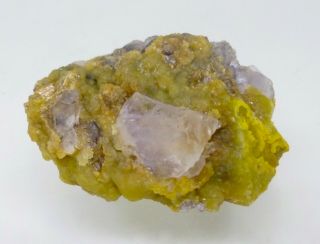 Rare Cadmium Smithsonite & Fluorite Crystals - Sheshodonnell Mine,  Ireland (LC) 3