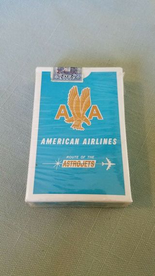 Vintage American Airlines Playing Cards,  Stamp Astrojets