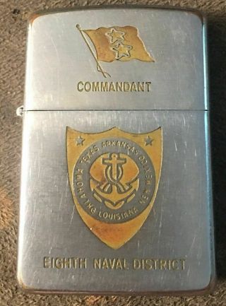 Zippo 1967 Vietnam War Era.  Commandant Eighth Naval District Navy.