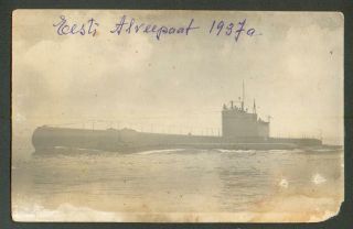 Rare Estonia Submarine Kalev,  Real Photo Postcard