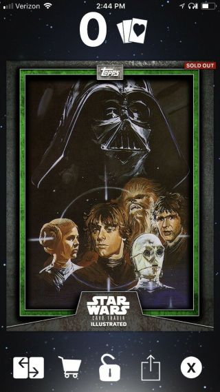 Star Wars Card Trader Cti - Illustrated - Green (146cc) Vader And Relatives