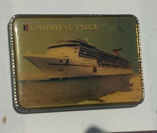Carnival Cruise Line Fun Ship Carnival Pride Vintage Metal Refrigerator Magnet