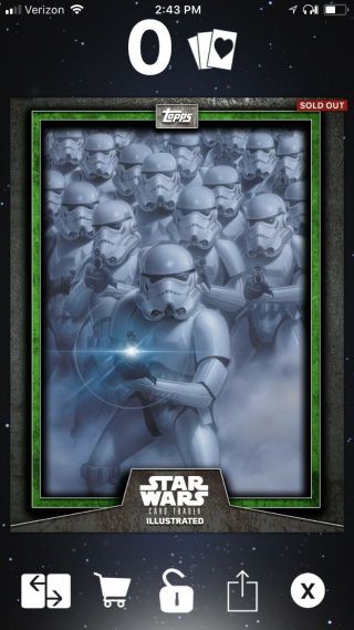 Star Wars Card Trader Cti - Illustrated - Green (130cc) Stormtrooper Army