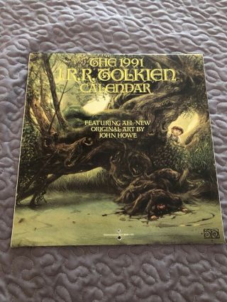 J.  R.  R.  Tolkien Lord Of The Rings Calendar 1991 Middle Earth Hobbit