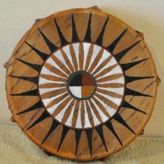 Medicine Wheel / Native American Drum,  Painted By Lakota Artist Sonja Holy Eagle