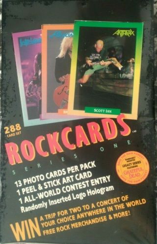 Factory Box Rock Cards Brockum Series 1 1991 Trading Cards Box 36 Packs